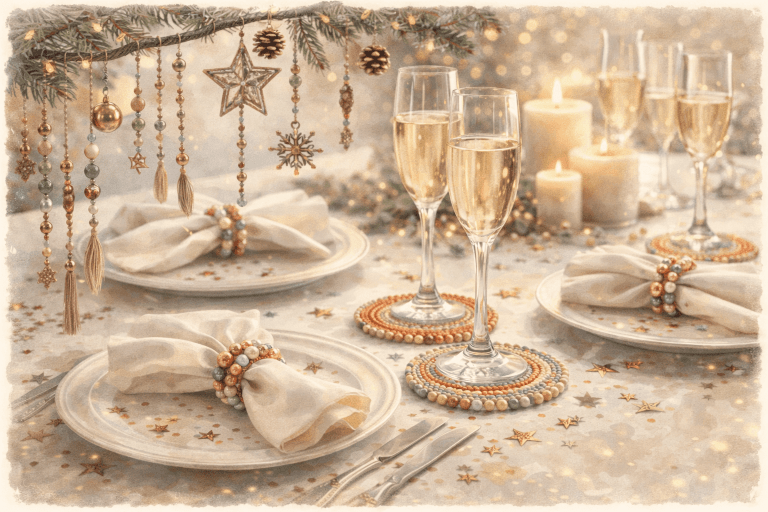 boho-silvestr-koralkovy-stul-podtacky-ozdoby-krouzky-akvarel