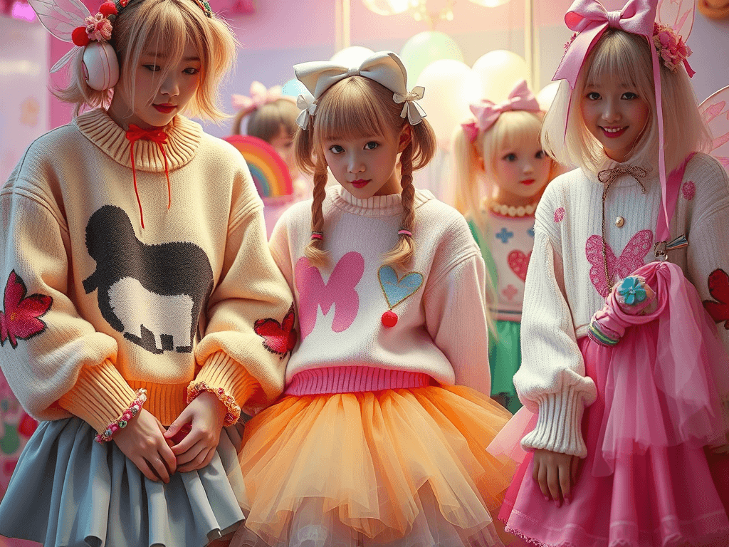 Roztomilé děti v pastelových barvách s bavlněnými chrániči na hlavách a třpytivými sukněmi, ideální pro styling a módní inspiraci.