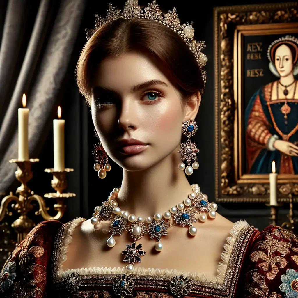 Luxusní dámská bižuterie s perličkami a drahokamy na elegantní slavnostní příležitost. Módní šperky zdobené kamínky, perličkami a stříbrnými prvky, stylové a sofistikované.