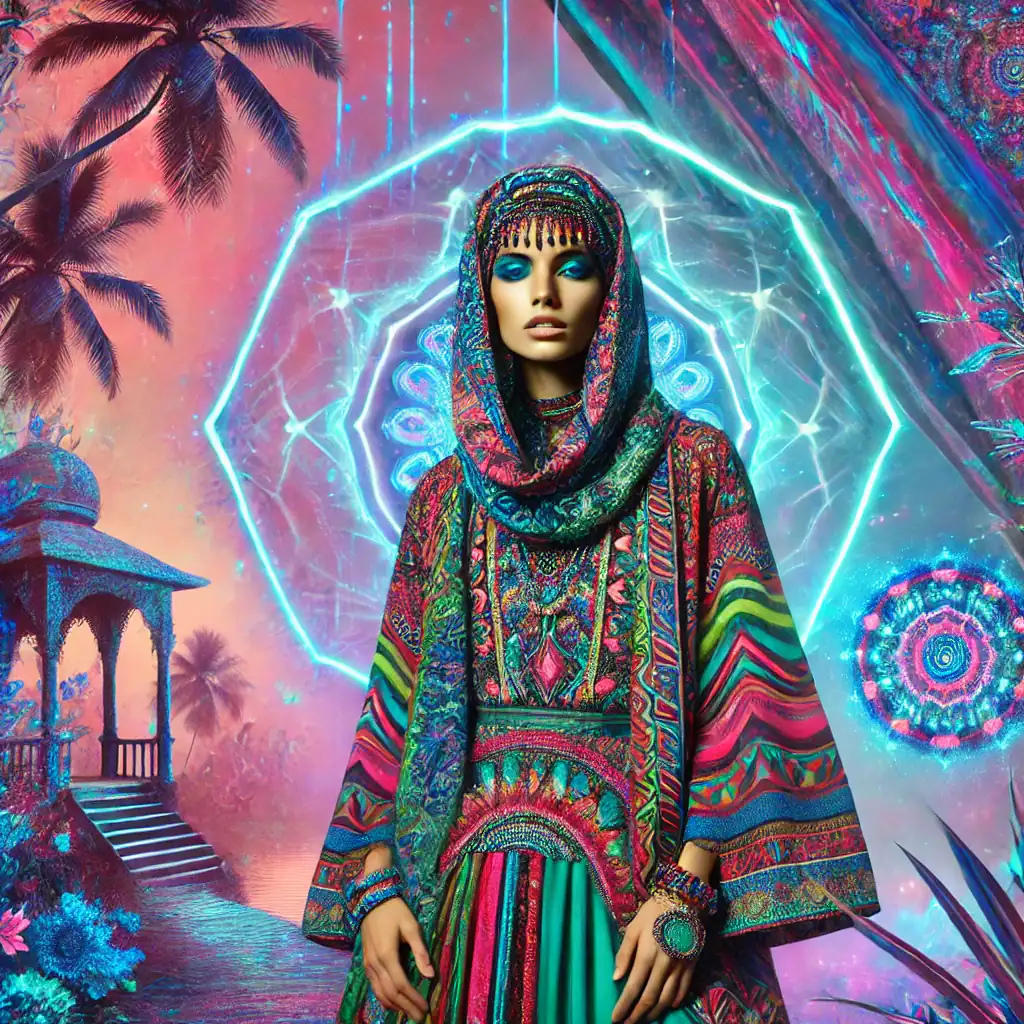 Barevné korálky, etno šaty, boho móda, originální šperky, etnický styl, umělecká tvorba, barevné látky, etno móda, módní doplňky, kreativní šperky, módní inspirace, etnikum, originální šperky, boho styl, módní trend, handmade šperky.