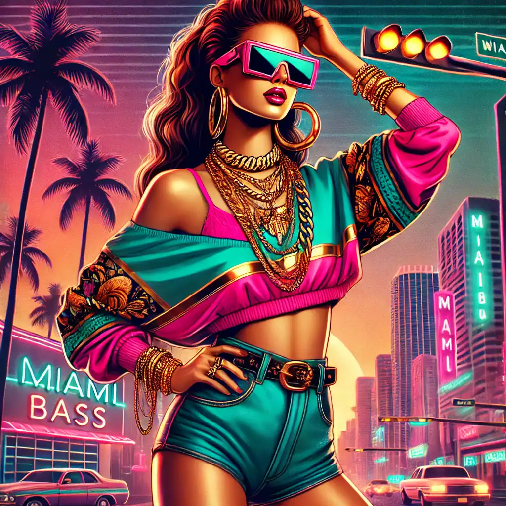 Barevná moderní žena v neonové Praze, když je večer, stylové doplňky a výrazný makeup, městská atmosféra, výrazné barvy a neonové světla, trendy streetwear, městský život, noční městské panorama, populární módní styl.