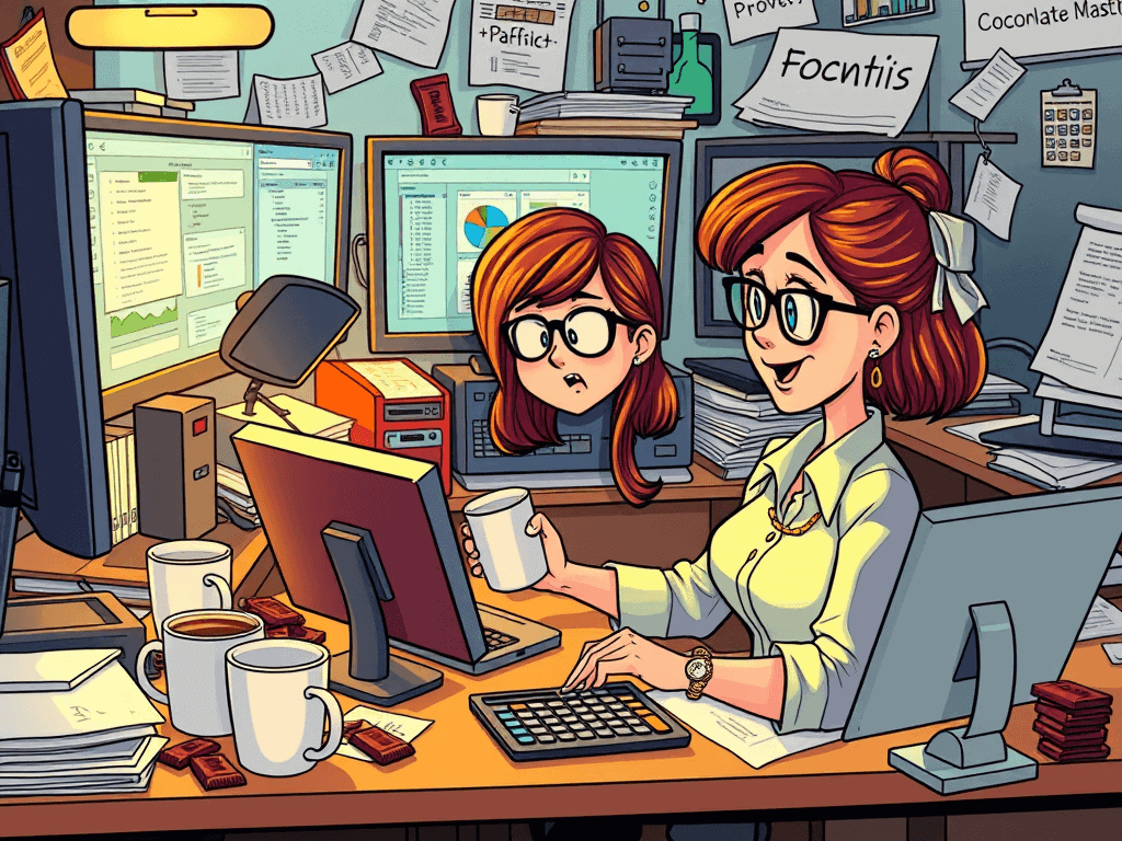 Kódování a kancelářské práce v moderním pracovním prostředí, dvě ženy u počítače, organizace a práce s dokumenty, práce v kanceláři, technická podpora.