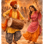 lohri-tanec-bhangra-u-ohne-akvarel